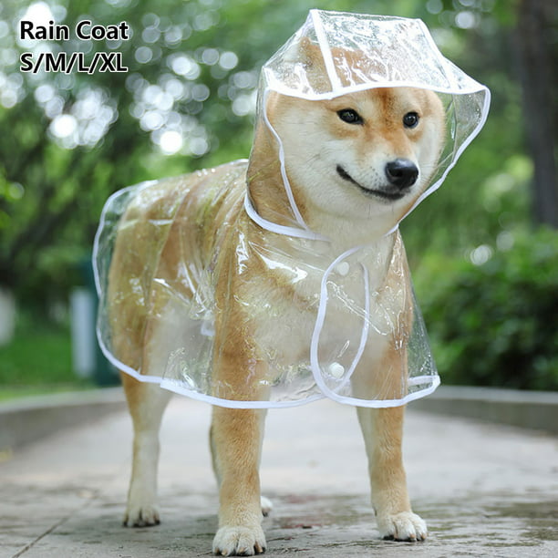 Pet Transparent Rain Coat for Dogs Pet Jacket Cute Casual Waterproof Dog Clothes
